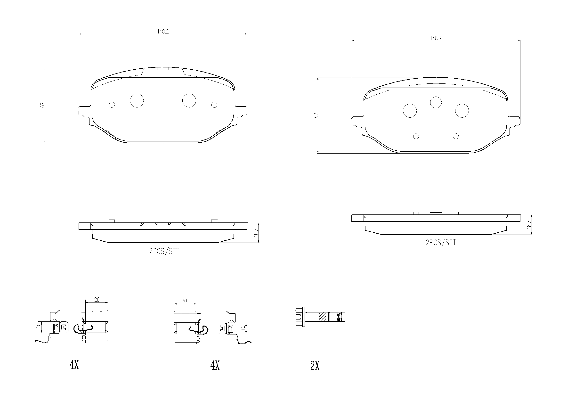 BREMBO Fékbetét, mind P61142_BREMBO