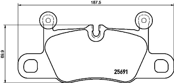 BREMBO Hátsó fékbetét P65031_BREMBO