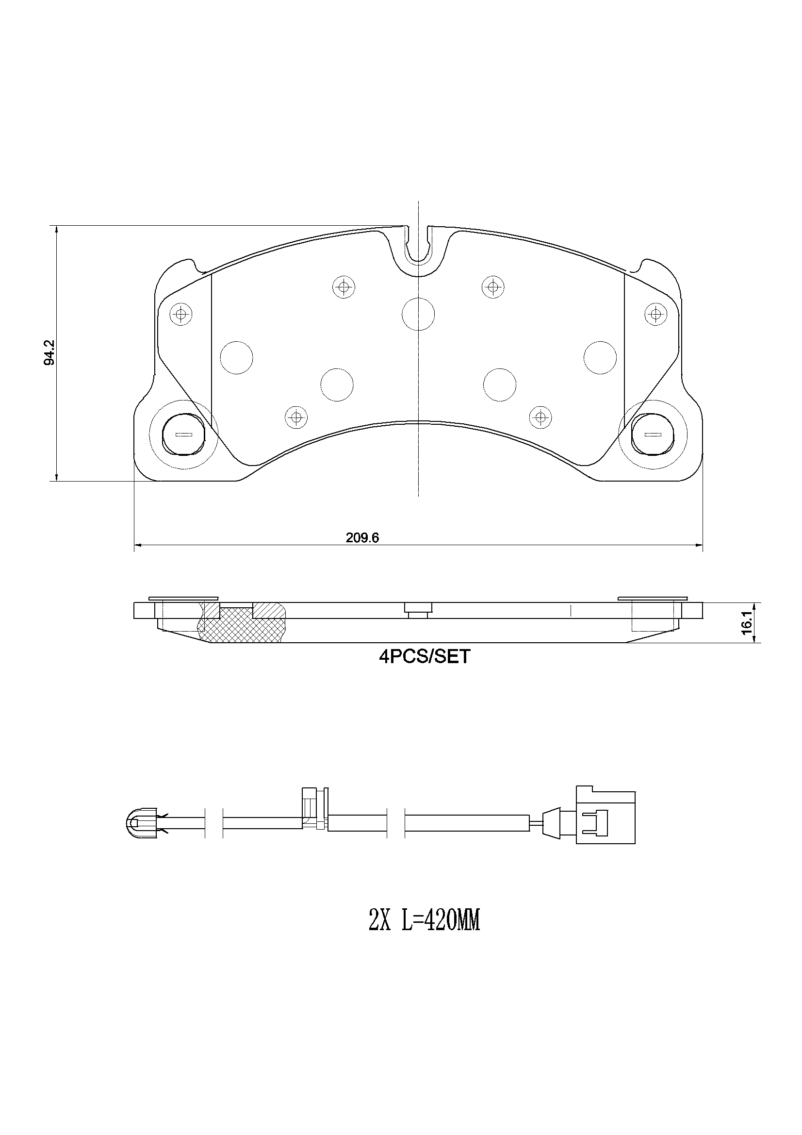 BREMBO Fékbetét, mind P65049_BREMBO