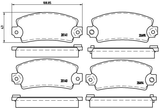 BREMBO Első fékbetét P68001_BREMBO