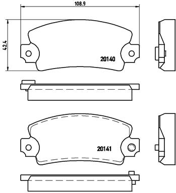 BREMBO Első fékbetét P68004_BREMBO