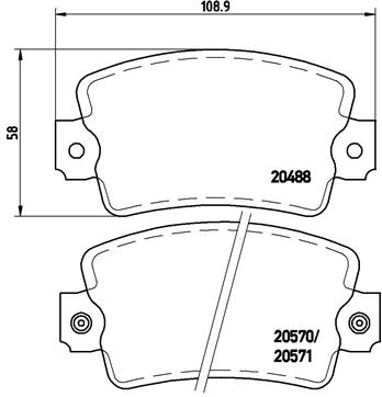 BREMBO Első fékbetét P68007_BREMBO