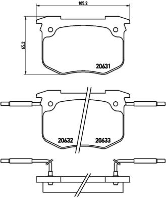 BREMBO Fékbetét, mind P68011_BREMBO