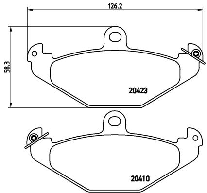 BREMBO Hátsó fékbetét P68017_BREMBO