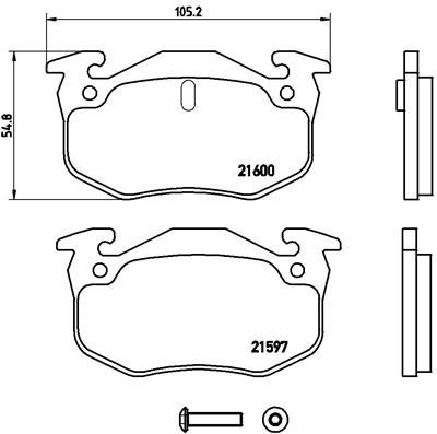 BREMBO Hátsó fékbetét P68018_BREMBO