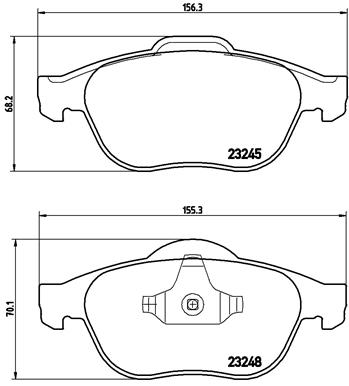 BREMBO Első fékbetét P68032_BREMBO