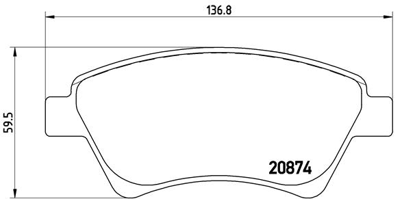 BREMBO Első fékbetét P68034_BREMBO