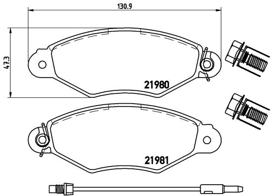 BREMBO Első fékbetét P68042_BREMBO