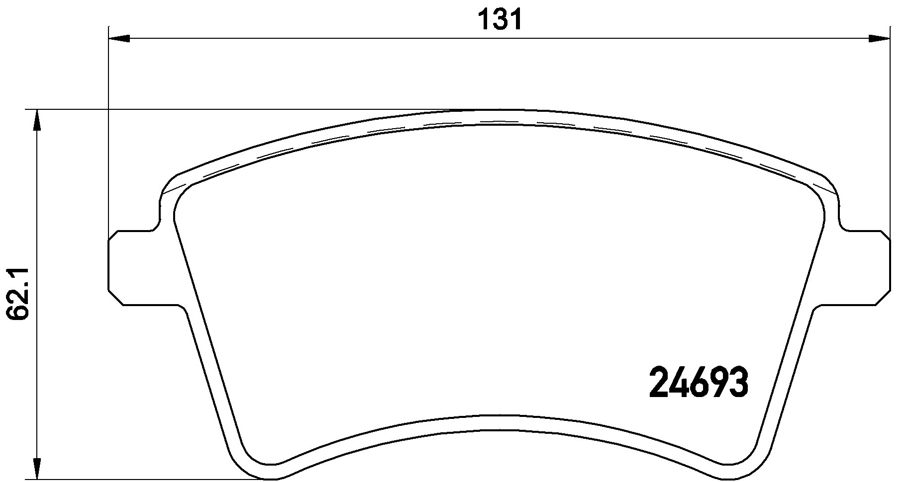 BREMBO Fékbetét, mind P68044E_BREMBO