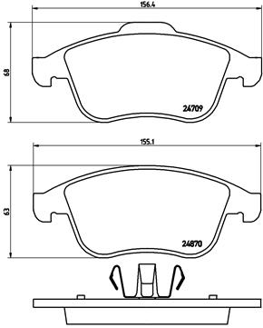 BREMBO Első fékbetét P68045_BREMBO