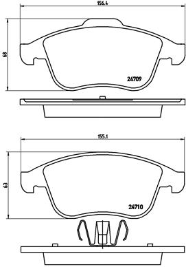 BREMBO Első fékbetét P68046_BREMBO