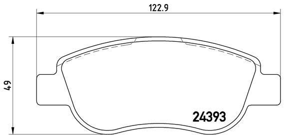 BREMBO Első fékbetét P68049_BREMBO