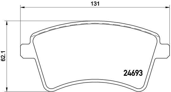 BREMBO Első fékbetét P68053_BREMBO