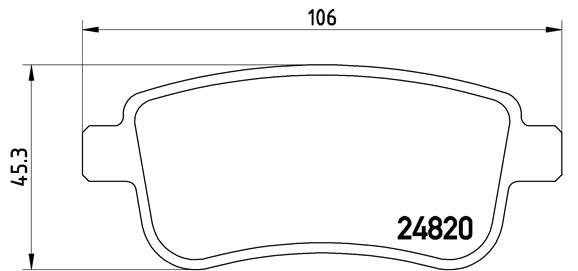 BREMBO Hátsó fékbetét P68054_BREMBO