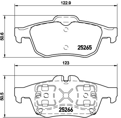 BREMBO Hátsó fékbetét P68057_BREMBO