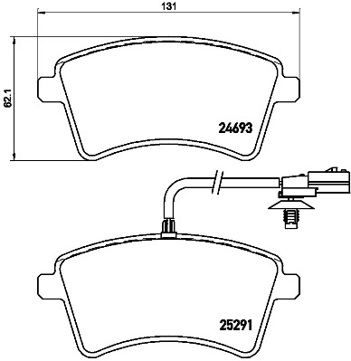 BREMBO Első fékbetét P68058_BREMBO