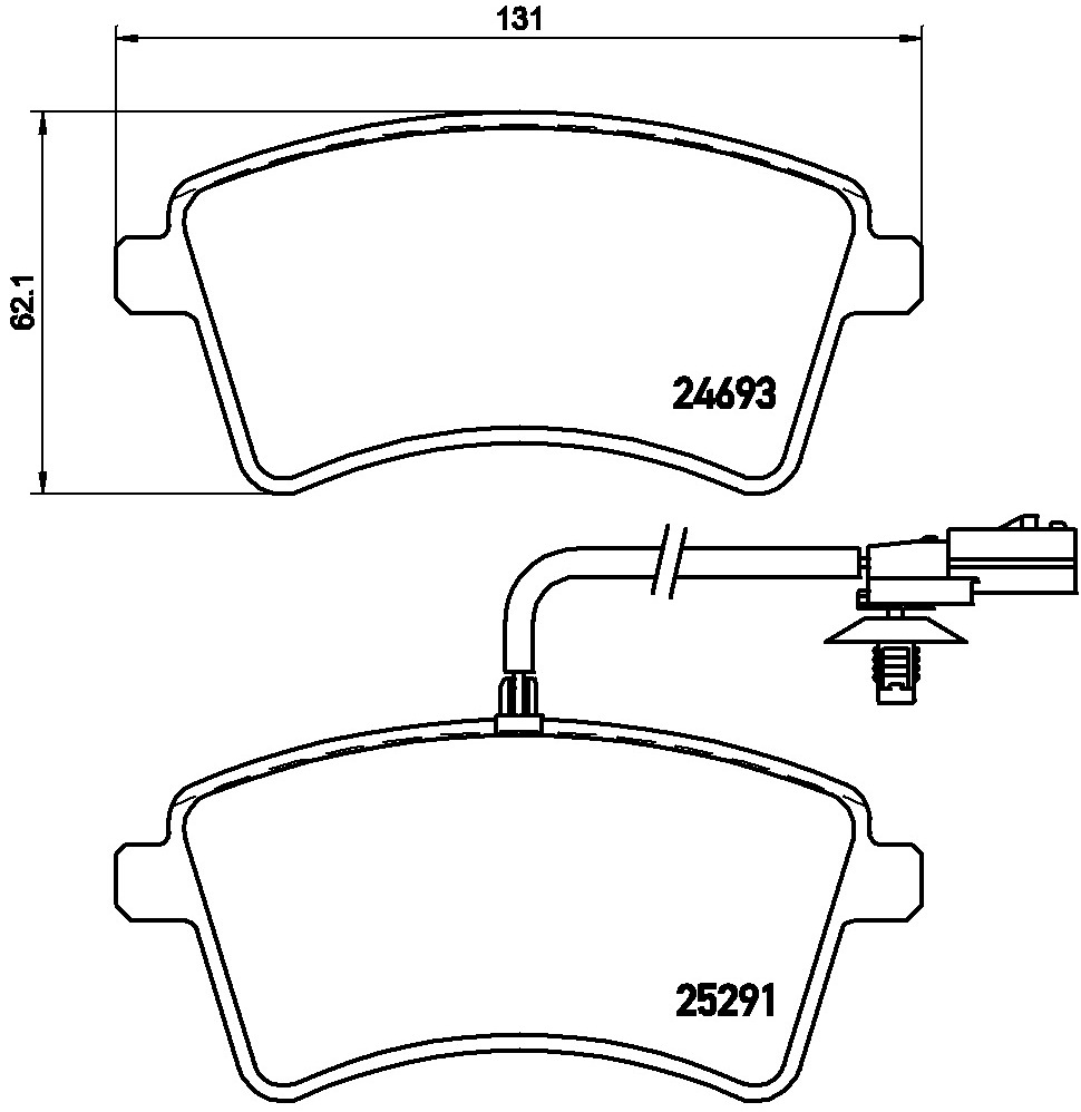 BREMBO Fékbetét, mind P68058E_BREMBO