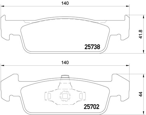 BREMBO Első fékbetét P68060_BREMBO