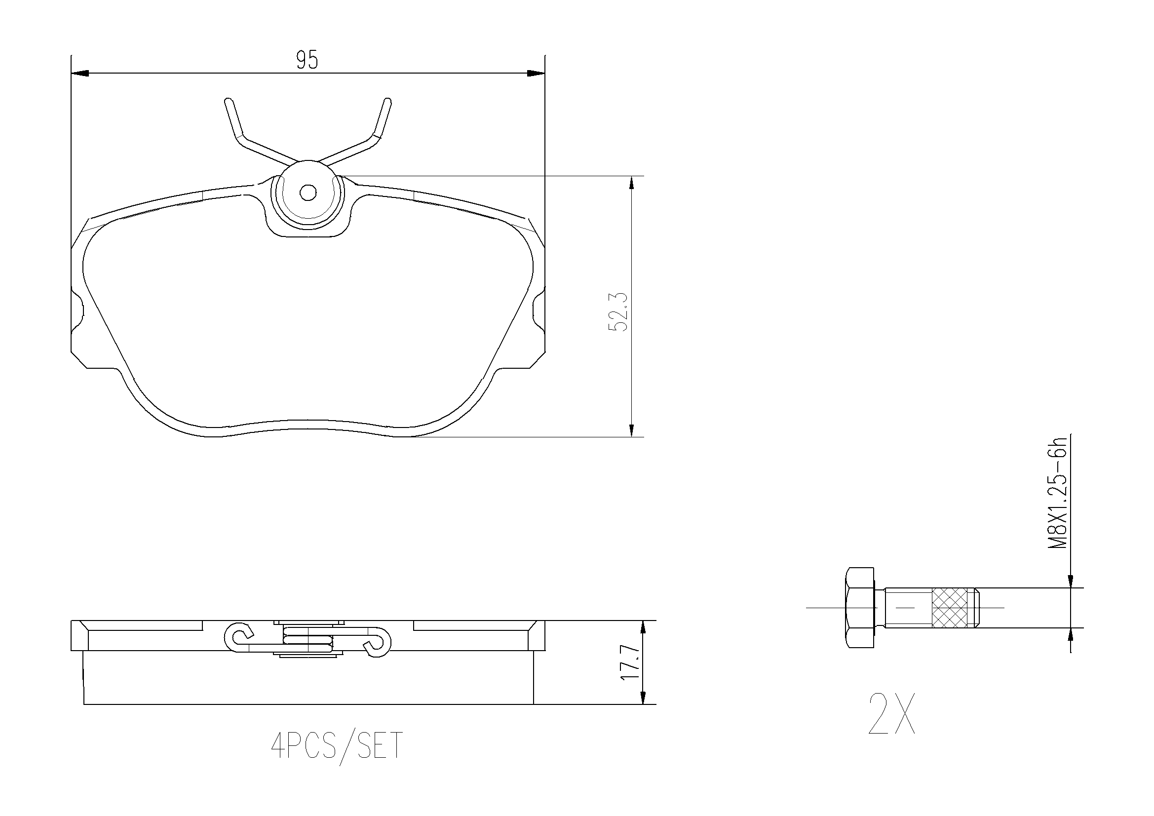 BREMBO Első fékbetét P71004_BREMBO