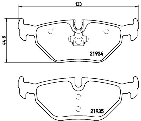 BREMBO Hátsó fékbetét P71006_BREMBO