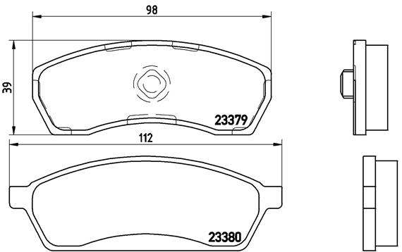 BREMBO Első fékbetét P78008_BREMBO