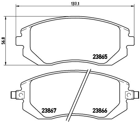 BREMBO Első fékbetét P78013_BREMBO