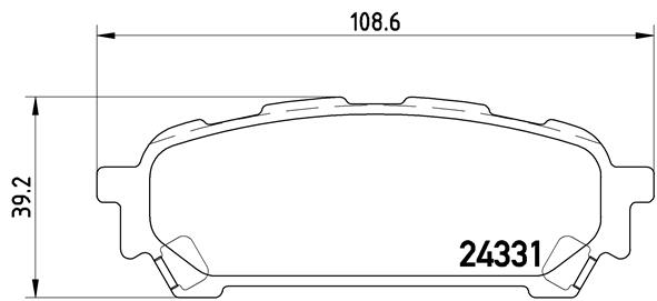 BREMBO Hátsó fékbetét P78014_BREMBO