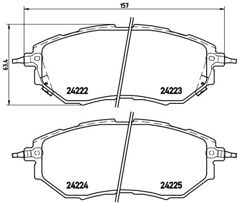 BREMBO Első fékbetét P78017_BREMBO