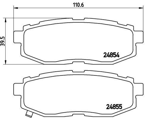 BREMBO Hátsó fékbetét P78018_BREMBO