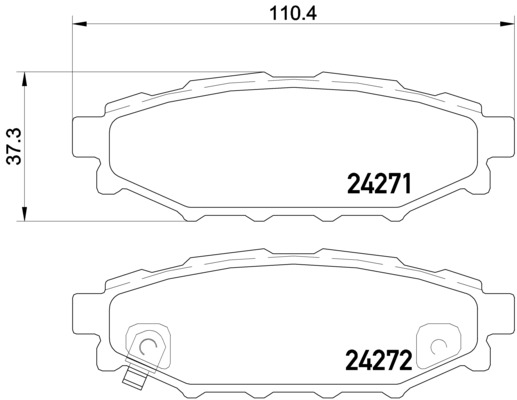 BREMBO Hátsó fékbetét P78020_BREMBO