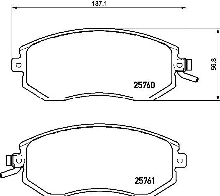 BREMBO Első fékbetét P78021_BREMBO