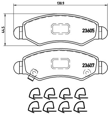 BREMBO Első fékbetét P79015_BREMBO