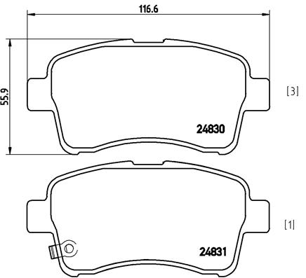 BREMBO Első fékbetét P79021_BREMBO