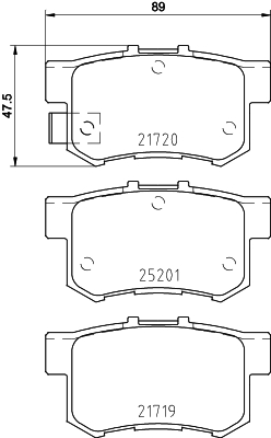 BREMBO Hátsó fékbetét P79027_BREMBO