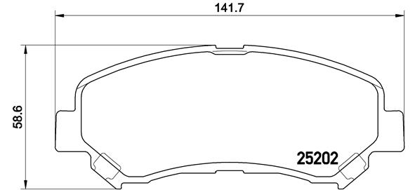 BREMBO Első fékbetét P79028_BREMBO