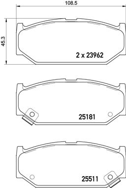 BREMBO Első fékbetét P79031_BREMBO