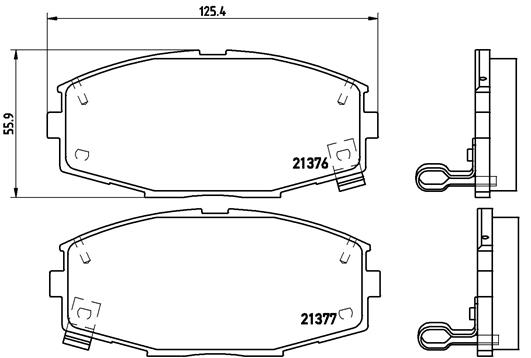 BREMBO Első fékbetét P83020_BREMBO