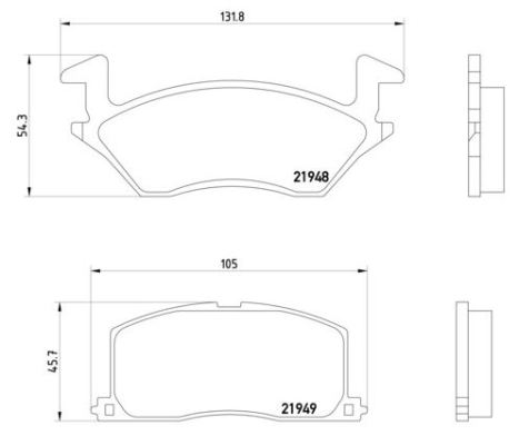 BREMBO Első fékbetét P83022_BREMBO