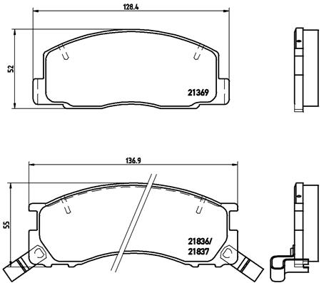 BREMBO Első fékbetét P83029_BREMBO