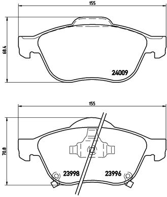 BREMBO Első fékbetét P83043_BREMBO