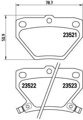 BREMBO Hátsó fékbetét P83052_BREMBO