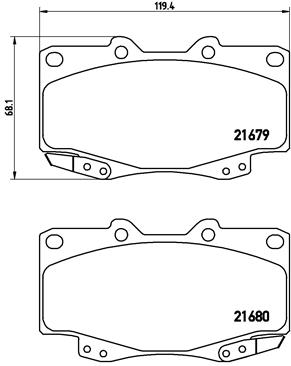 BREMBO Első fékbetét P83069_BREMBO