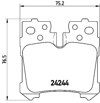 BREMBO Hátsó fékbetét P83076_BREMBO