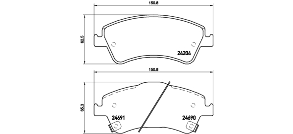 BREMBO P83081_BREMBO Első fékbetét