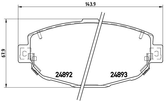 BREMBO Első fékbetét P83104_BREMBO