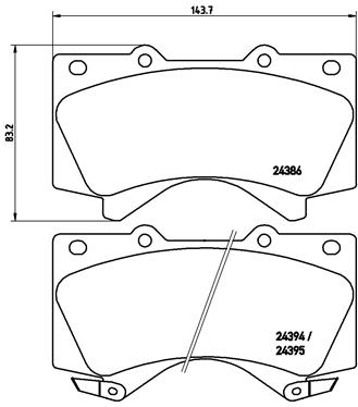 BREMBO Első fékbetét P83107_BREMBO