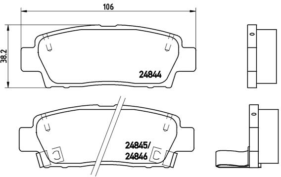 BREMBO Hátsó fékbetét P83111_BREMBO