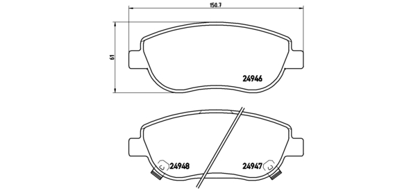 BREMBO Első fékbetét P83115_BREMBO