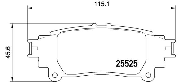 BREMBO Hátsó fékbetét P83132_BREMBO