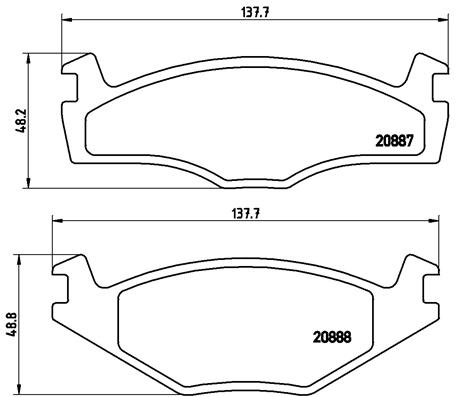 BREMBO Első fékbetét P85005_BREMBO